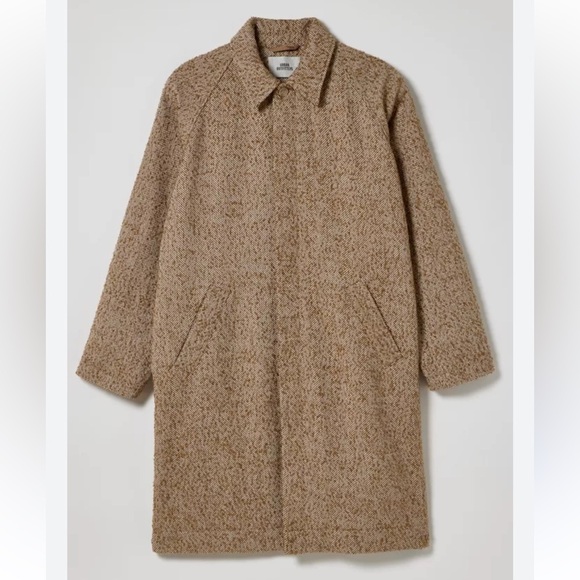 Urban Outfitters Tweed Mac Coat Size Large - Picture 1 of 11